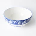 tigela de jantar de porcelana azul e branca